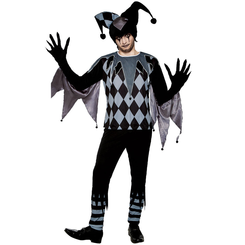 Evil Circus Clown Costume for Men and Women, product photo 3 on a white background