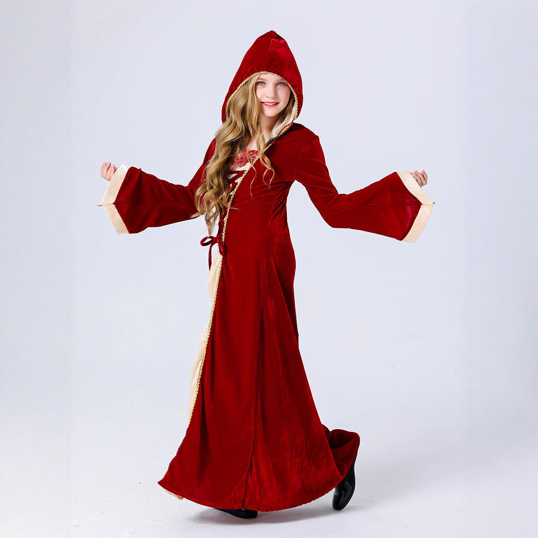 Vintage Court Witch Vampire Costume for Kids and Adults, costume photo 2