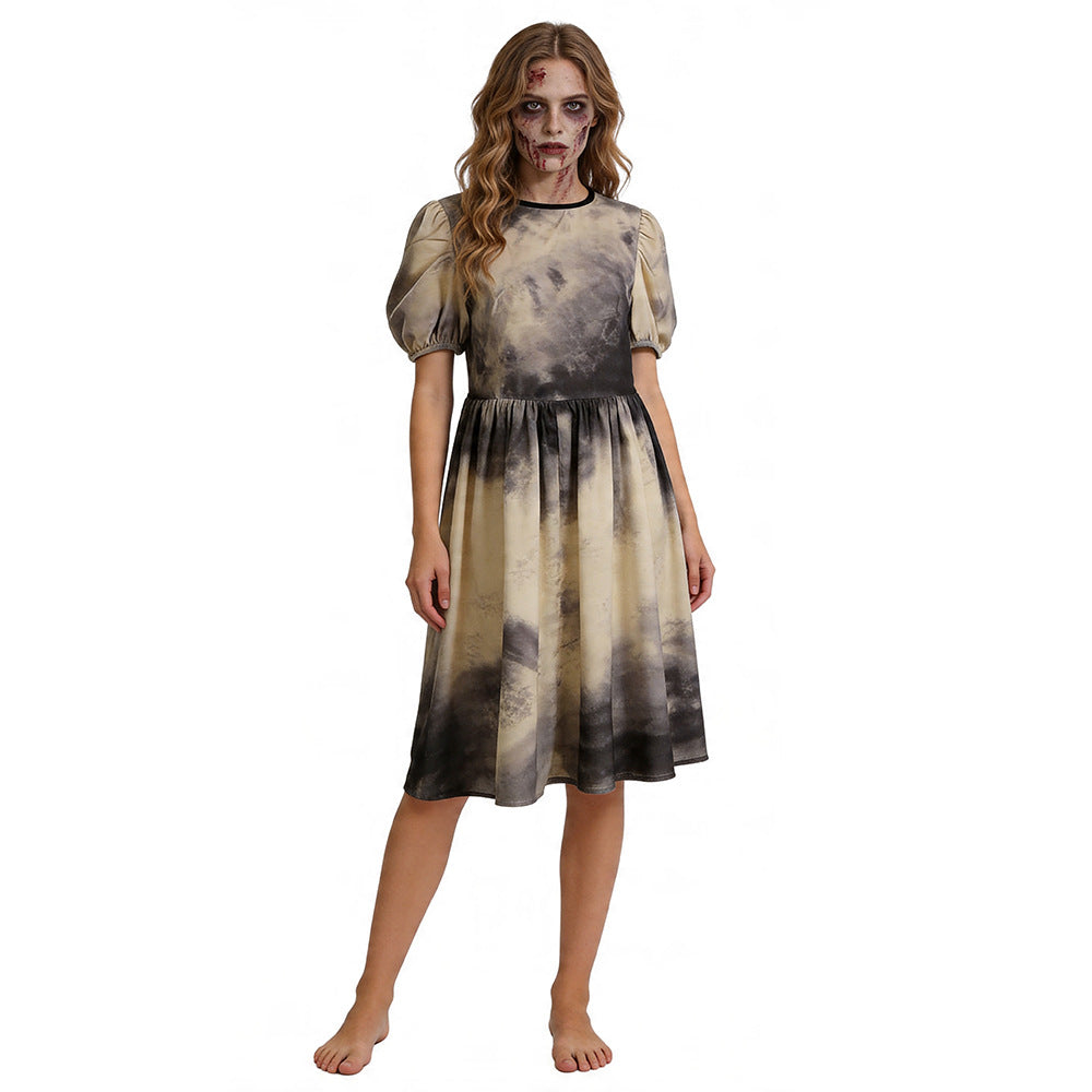 The Witch Catherine Devil Costume for Women, front view on a white background