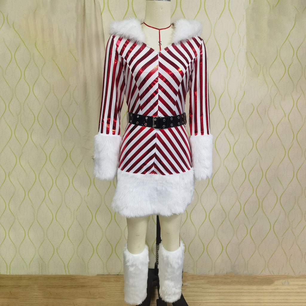 Striped Christmas Costume for Women, costume photo