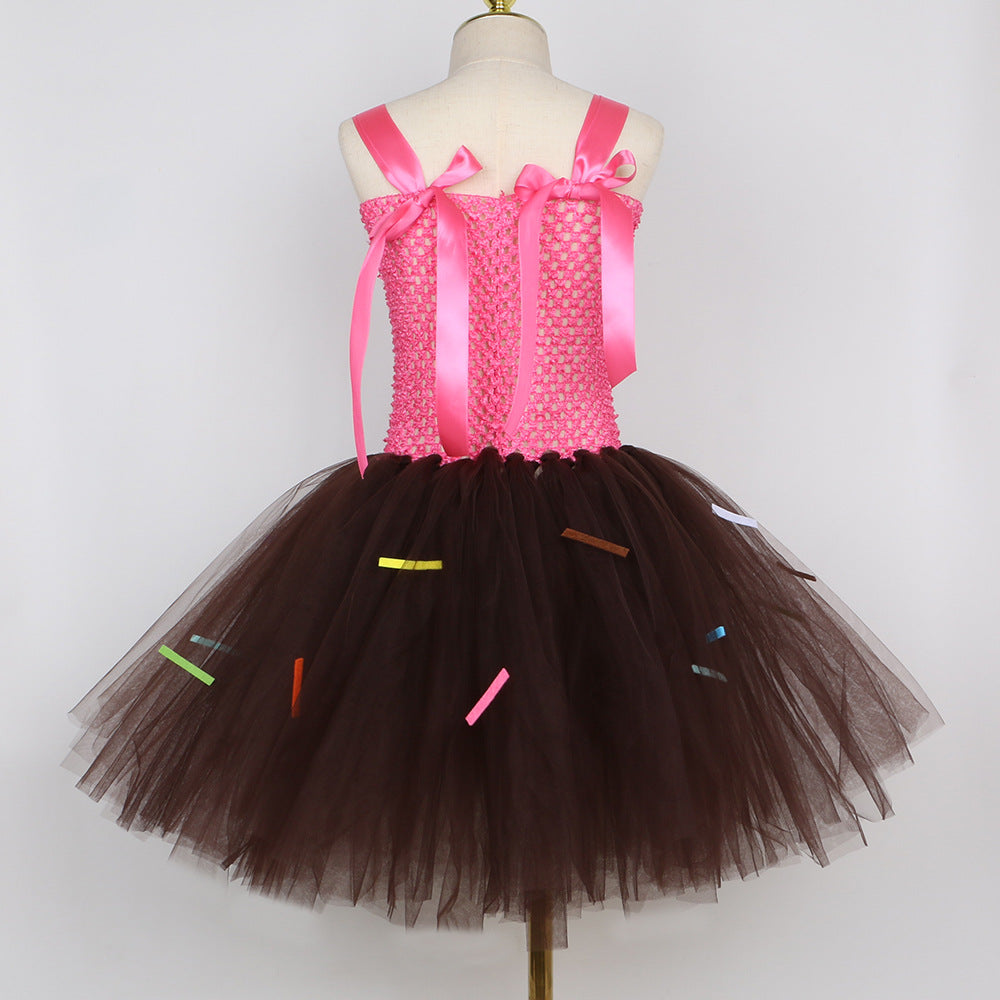 Chocolate Donut Candy Tutu for Girls, costume photo 3