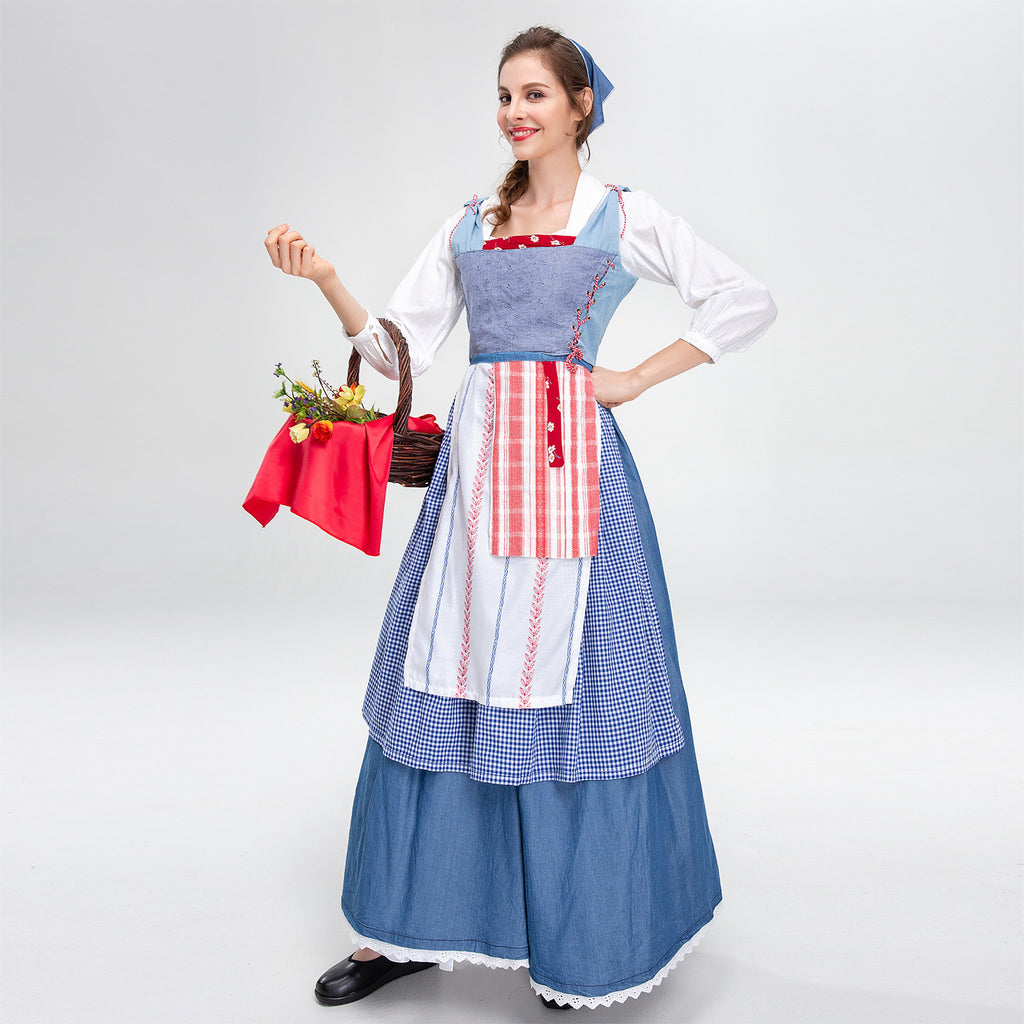 Medieval Farmhouse Maid Dress for Girls and Women, costume photo 3