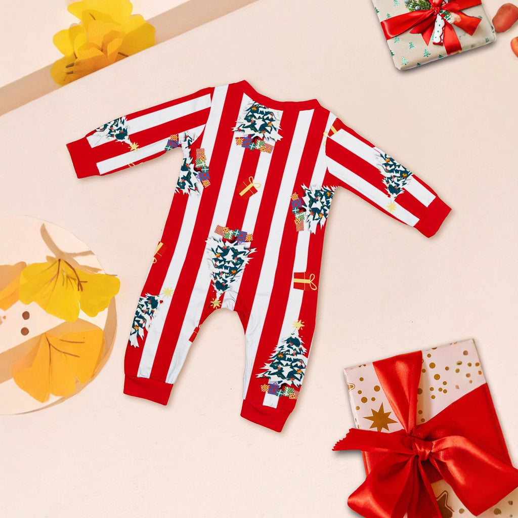 Family Christmas Tree Digital Print Pajamas Set for Parents and KidsHoliday Home Wear