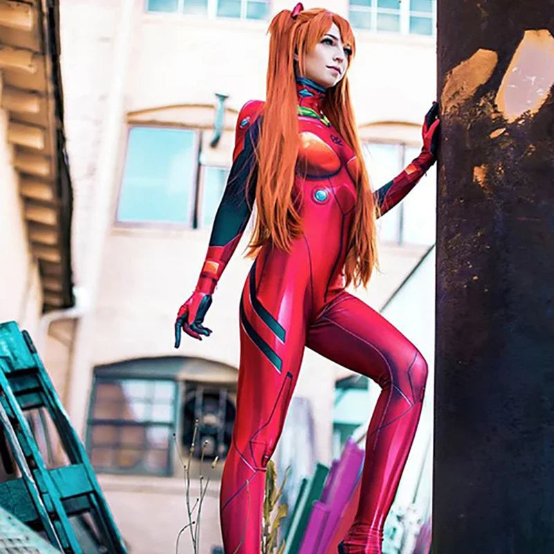 Evangelion Asuka Langley Cosplay Bodysuit Adult Halloween Anime