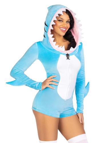 Halloween Christmas Cosplay Shark Stage Performance Costume Jumpsuit Set