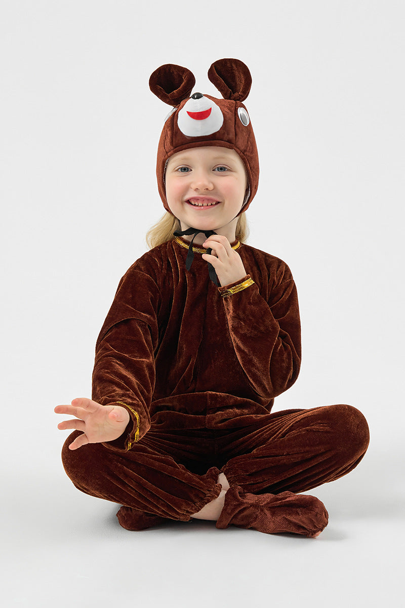 Brown Bear Animal Costume for Kids and Adults, costume photo