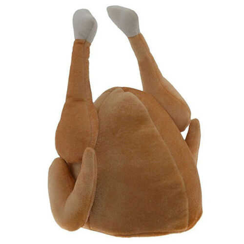 ROASTED TURKEY HAT Thanksgiving Costume Roast Chicken Raw Poultry Bird Trot