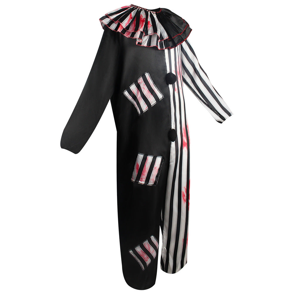 Evil Clown Costume Adult Scary Halloween Cosplay Stage Outfit