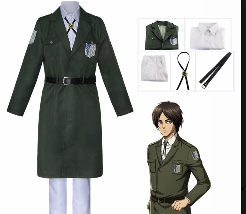 Attack on Titan Levi Ackerman Survey Corps Costume Adult Halloween Cosplay