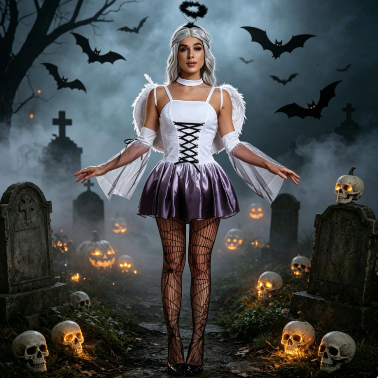 Dark Angel Vampire Bride Costume for Women, costume photo