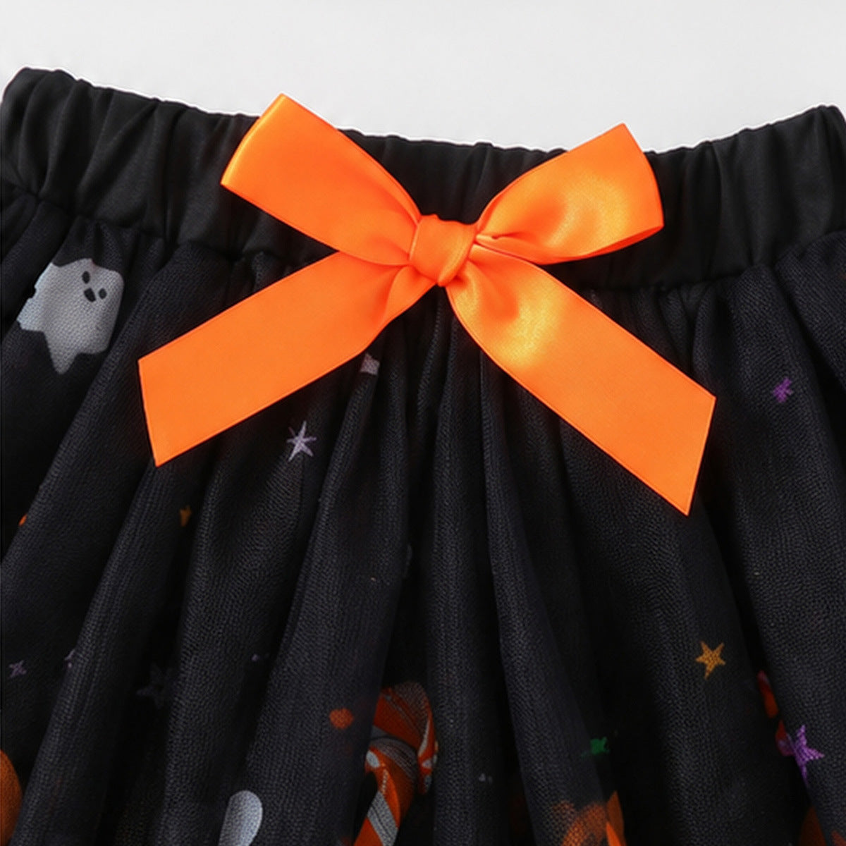 Pumpkin Hoodie Ghost Mesh Skirt Costume for Girls, costume photo 5