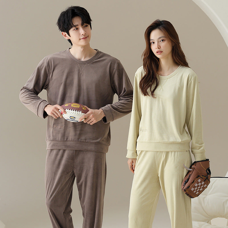 Couple's pajamas pullover home clothes