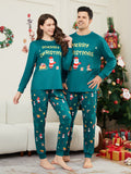Christmas Santa Claus Deer Letter Stripe Parent-Child Matching Pajamas Printed Home Wear