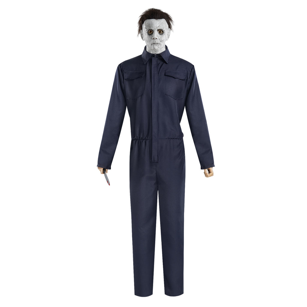 Michael Horror Jumpsuit for Adults, product photo 2 on a white background