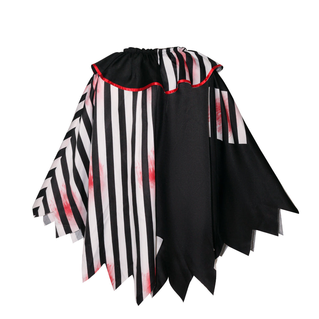 Horror Clown Cape for Adults, product photo 4 on a white background