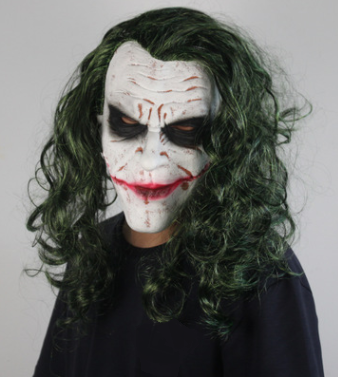 Villain Clown Latex Mask for Adults, costume photo 2