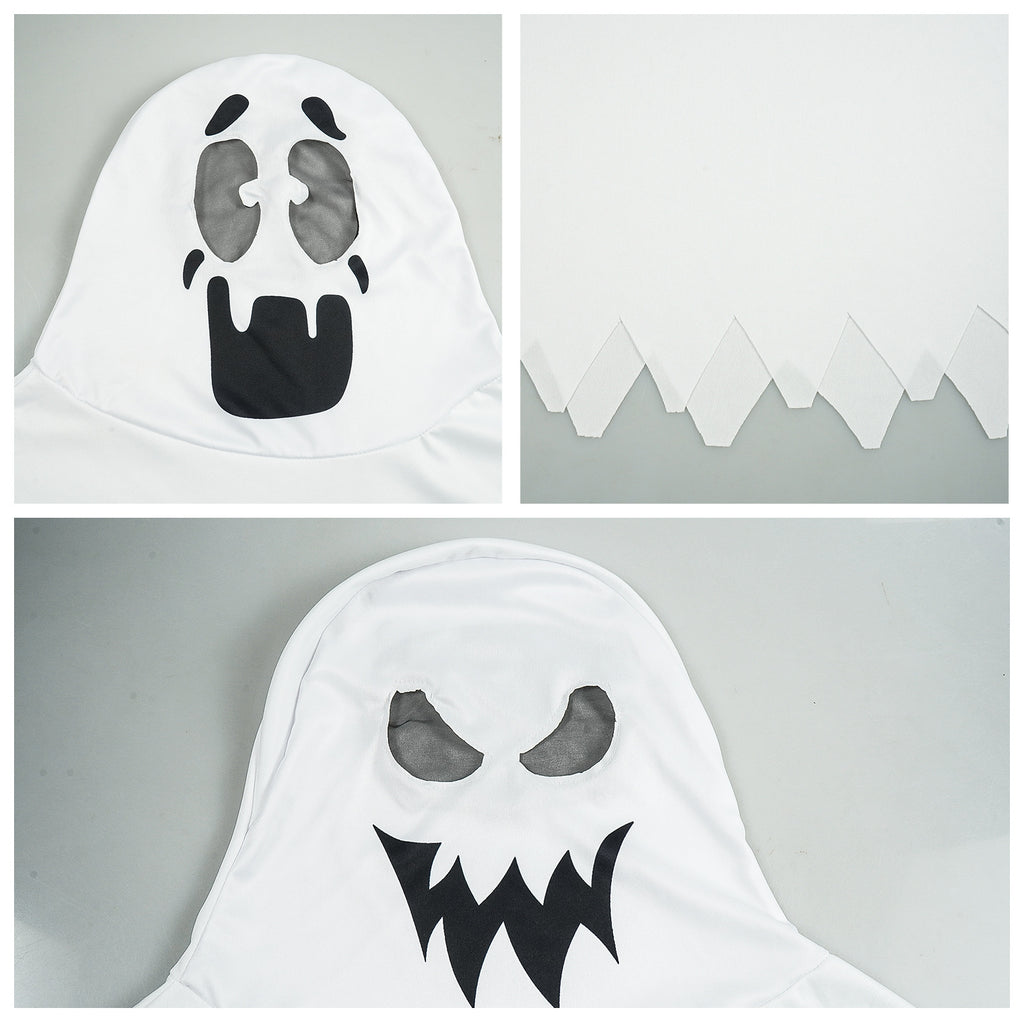 Ghostface Hooded Cloak Costume Adult Halloween Horror Cosplay Cape One Size