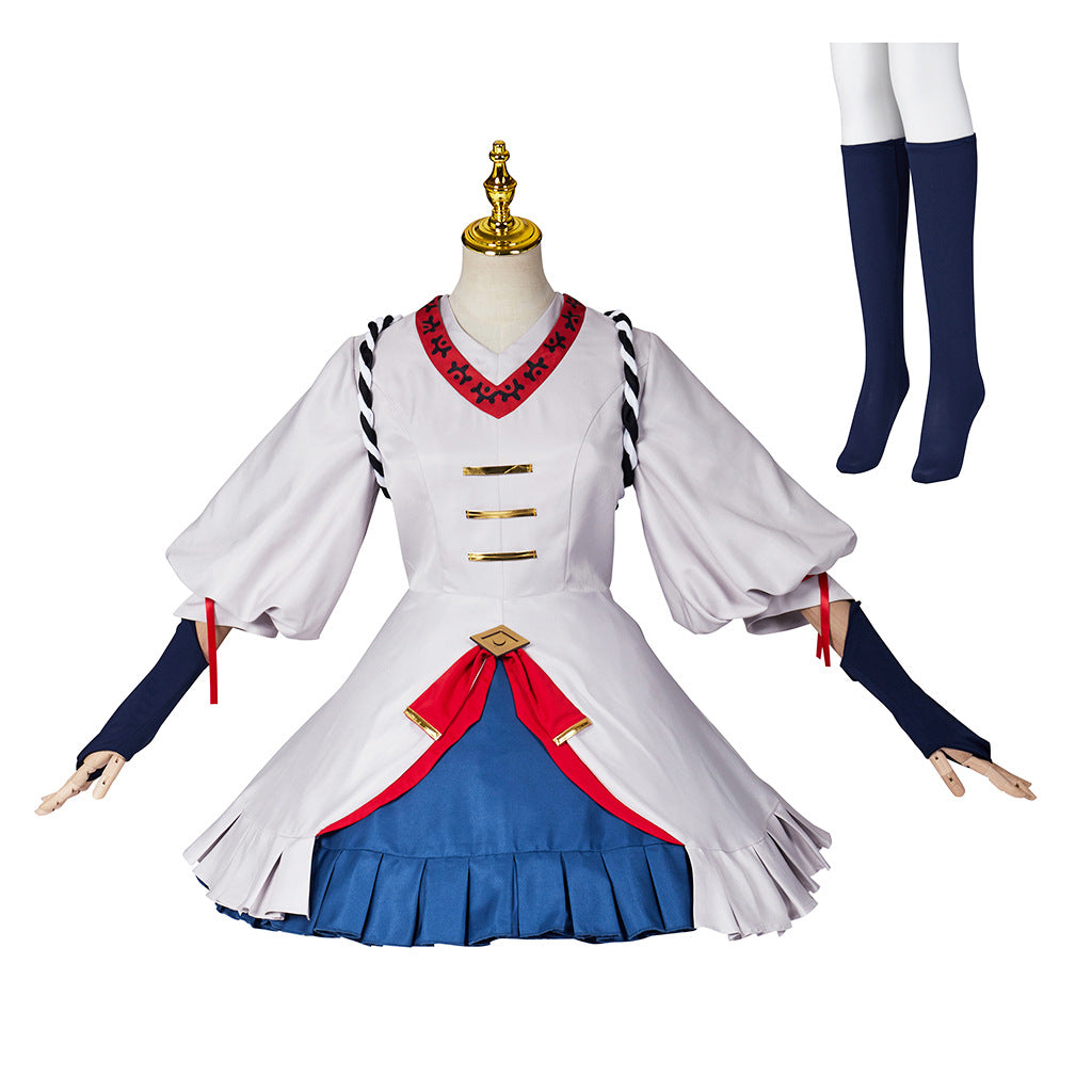 Fantasy Princess Adventurer Costume for Adults, front view on a white background