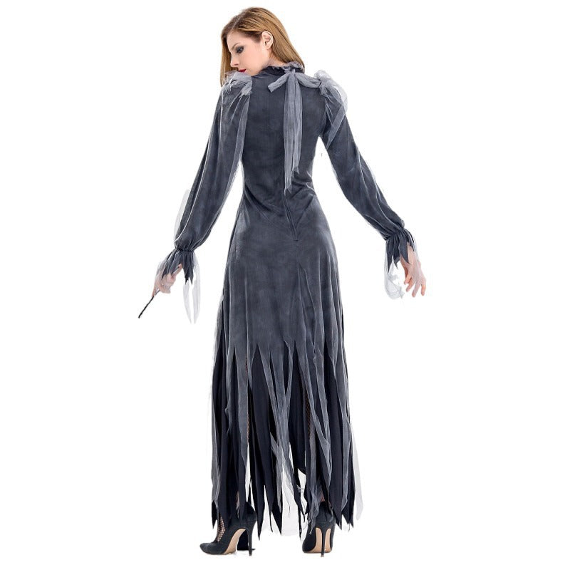 Zombie Ghost Bride Costume Women Vampire Devil Halloween Cosplay