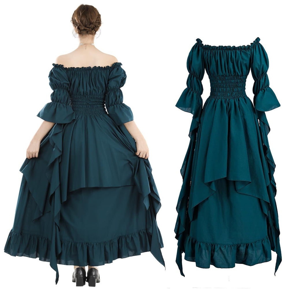 Medieval Renaissance Dress for Women, product photo 3 on a white background
