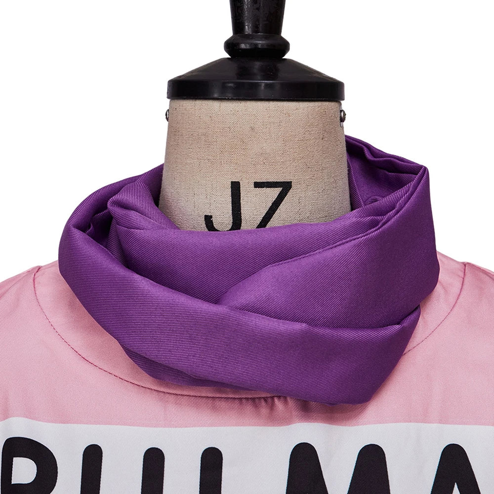 Dragon Ball Bulma Cosplay Costume Women Pink Dress Adult Anime Halloween Outfit