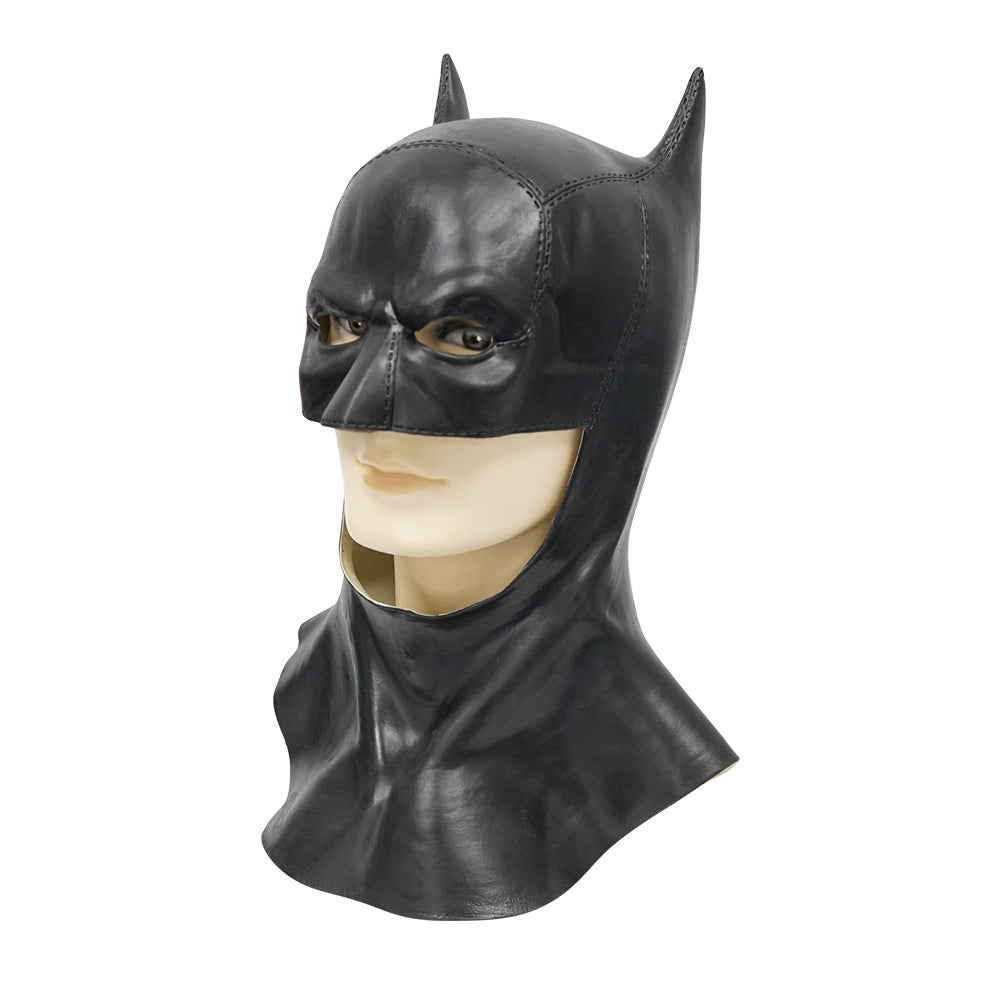 Villain Clown and Masked Hero Latex Mask for Adults, product photo 3 on a white background