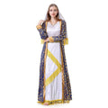 Greek Goddess Arabian Court Queen Costume for Women, front view on a white background