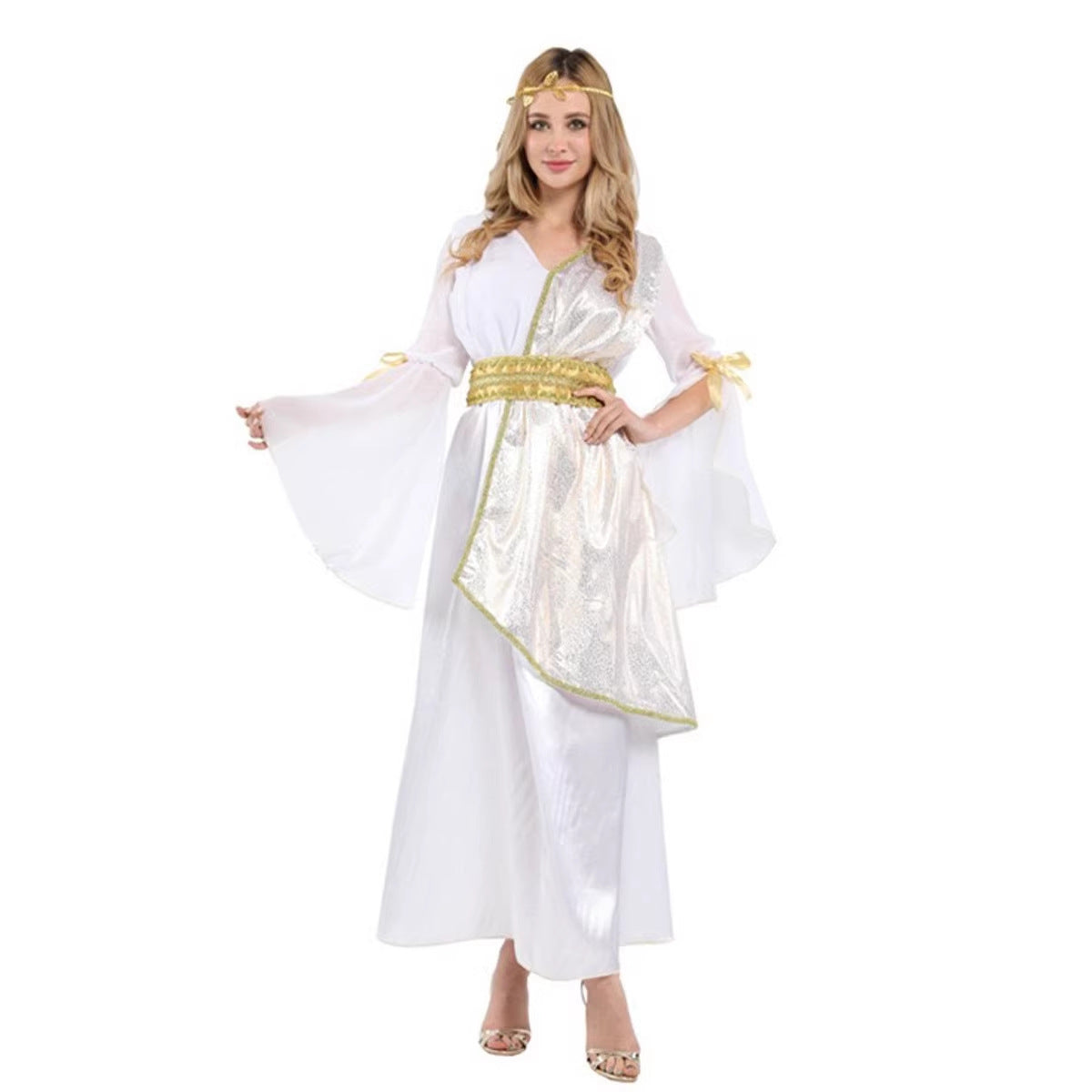 Cleopatra Greek Goddess Costume Adult Women Halloween Cosplay Athena