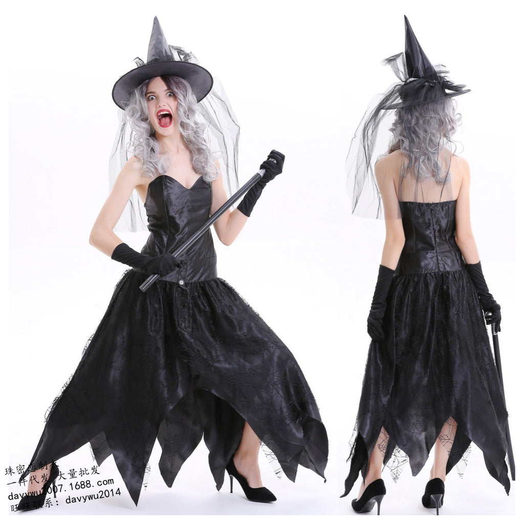 Black Devil Witch Vampire Costume for Women, costume photo 2