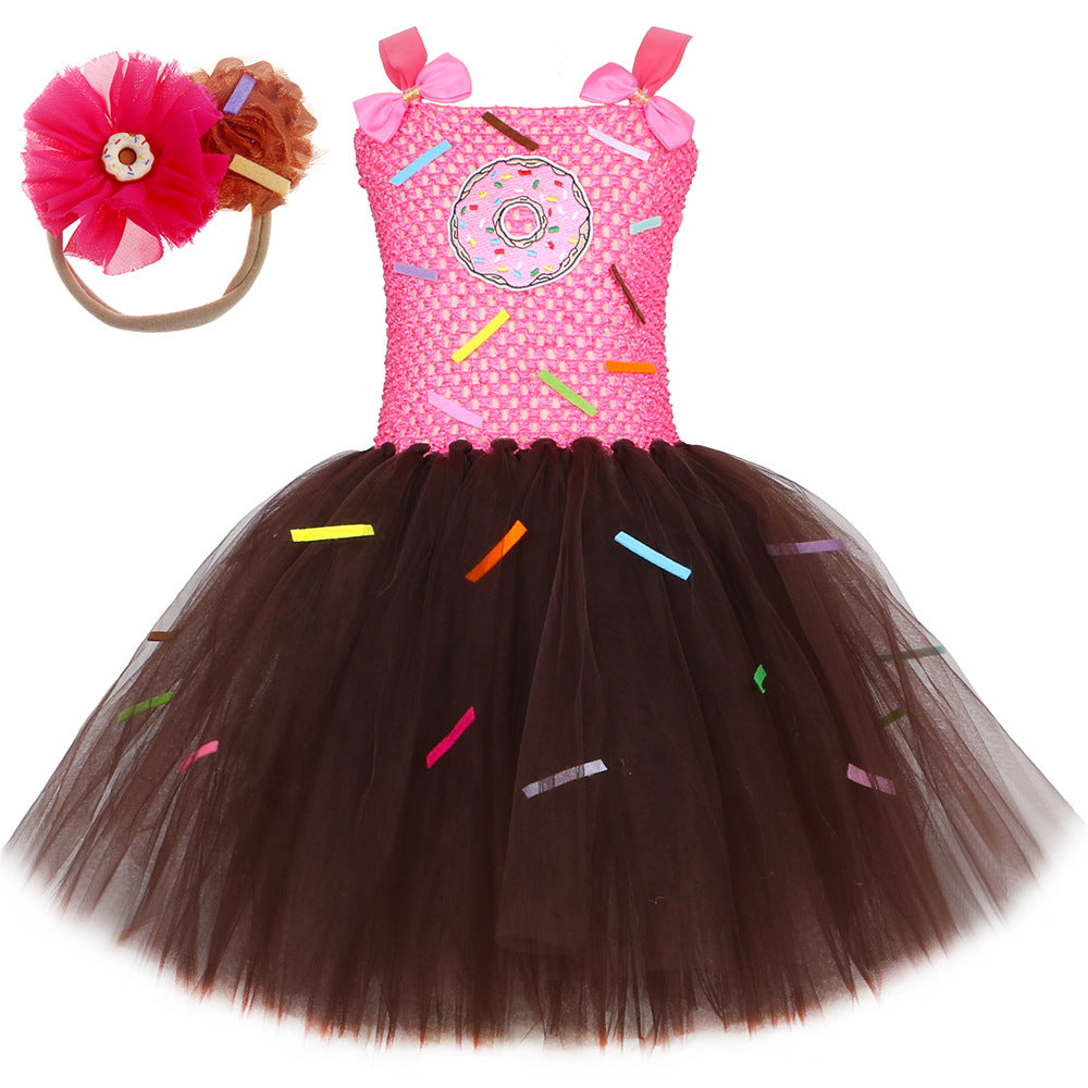 Chocolate Donut Candy Tutu for Girls, costume photo 5