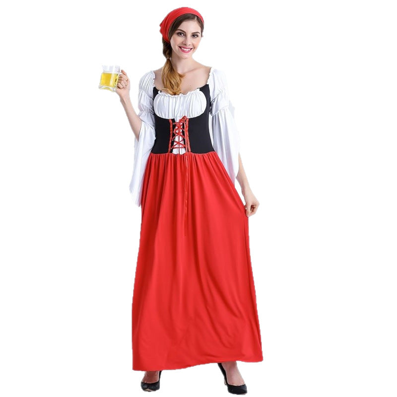 Oktoberfest Beer Festival Costume for Women, product photo 4 on a white background