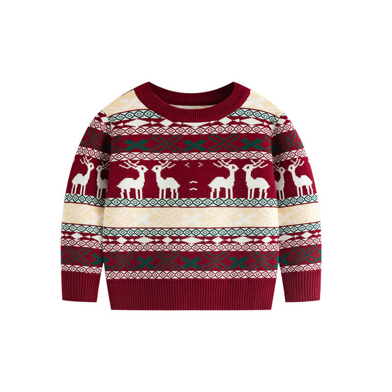 Vintage sweater Christmas reindeer pullover knit sweater