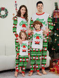 Christmas Santa Claus Snowflake Letter Print Family Matching Pajamas Home Wear