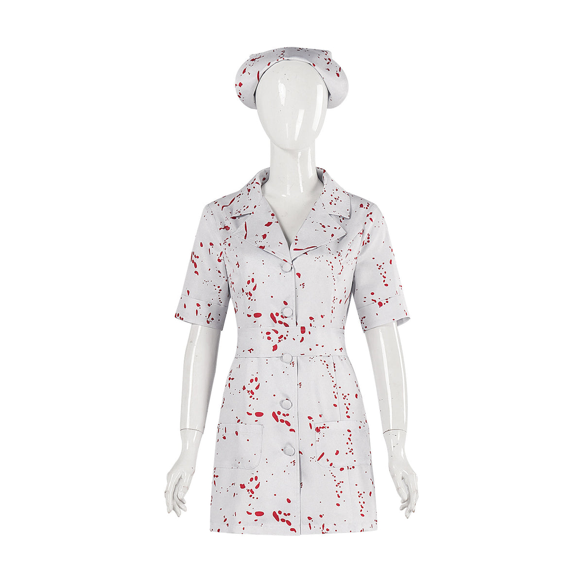Silent Hill 2 Nurse Costume for Adults, front view on a white background
