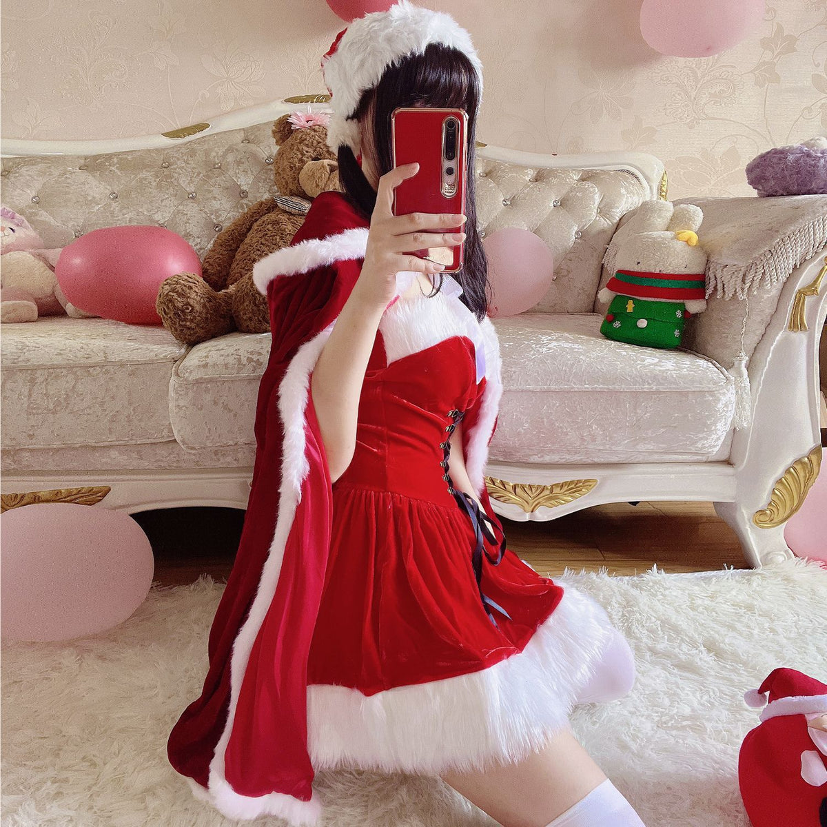 Halloween Sexy Cape Queen Cloak Christmas Costume Red Large Robe Christmas Bunny Costume