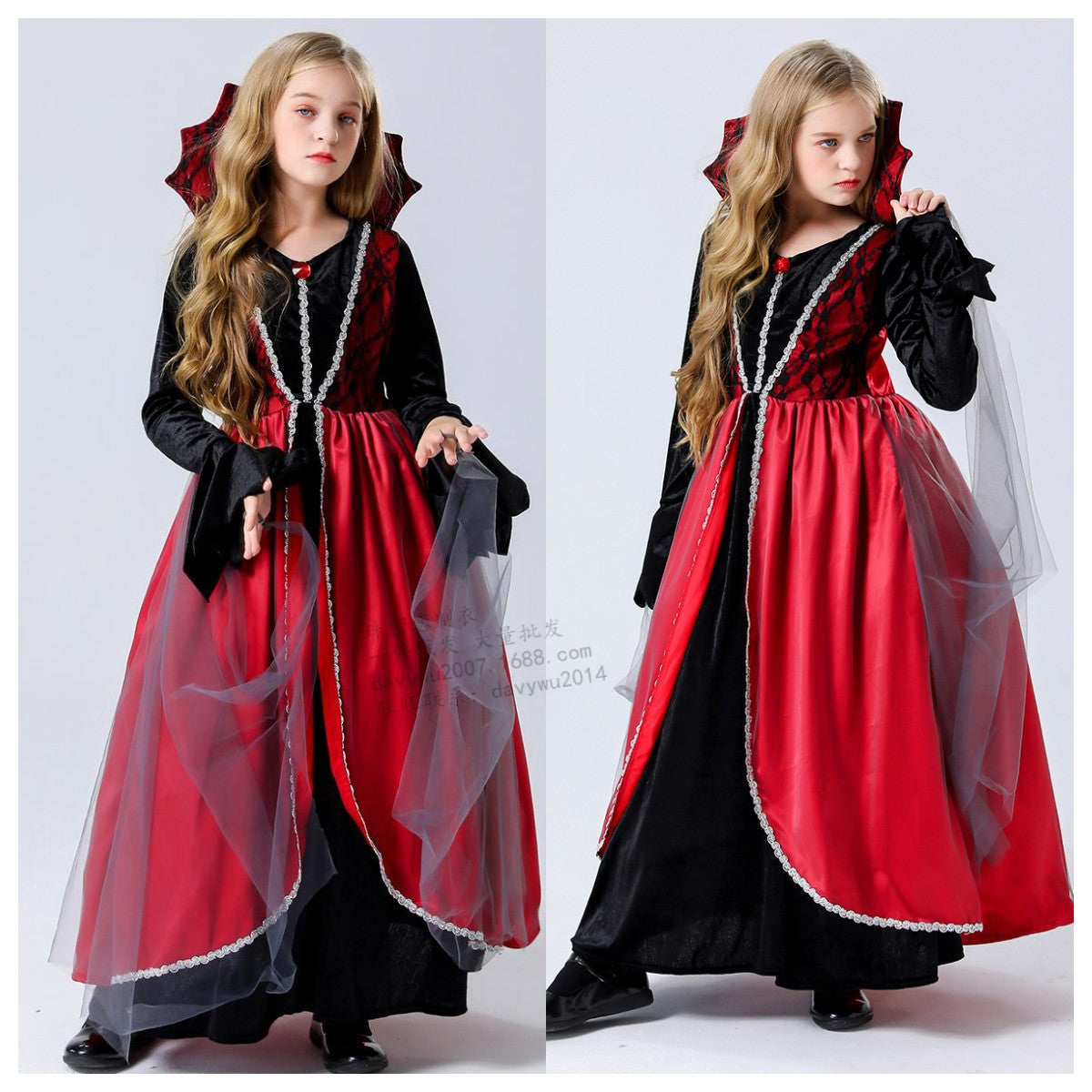 Vampire Witch Costume for Girls, costume photo 2
