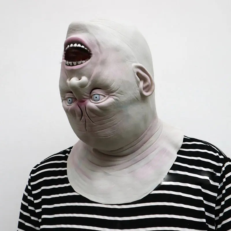 Zombie Alien Devil Latex Mask for Adults, costume photo