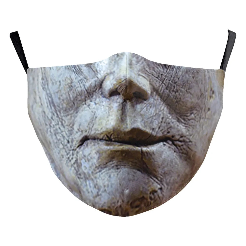 Horror Killer Mask for Adults, front view on a white background
