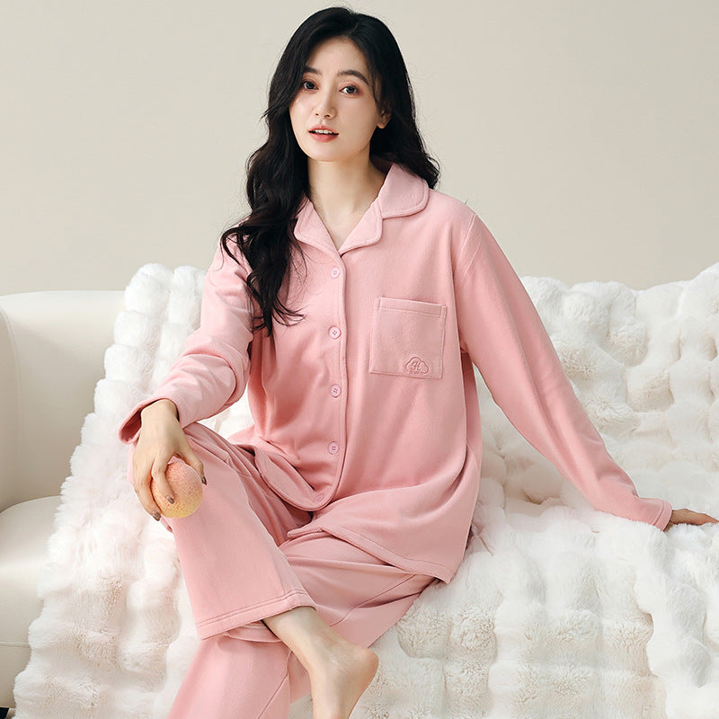 Couples' pajamas home clothes and cardigans that can be worn outside