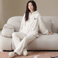 Couple pajamas hooded zipper men's outerwear home clothes
