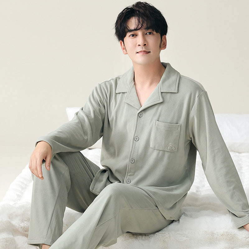 Couples' pajamas home clothes and cardigans that can be worn outside