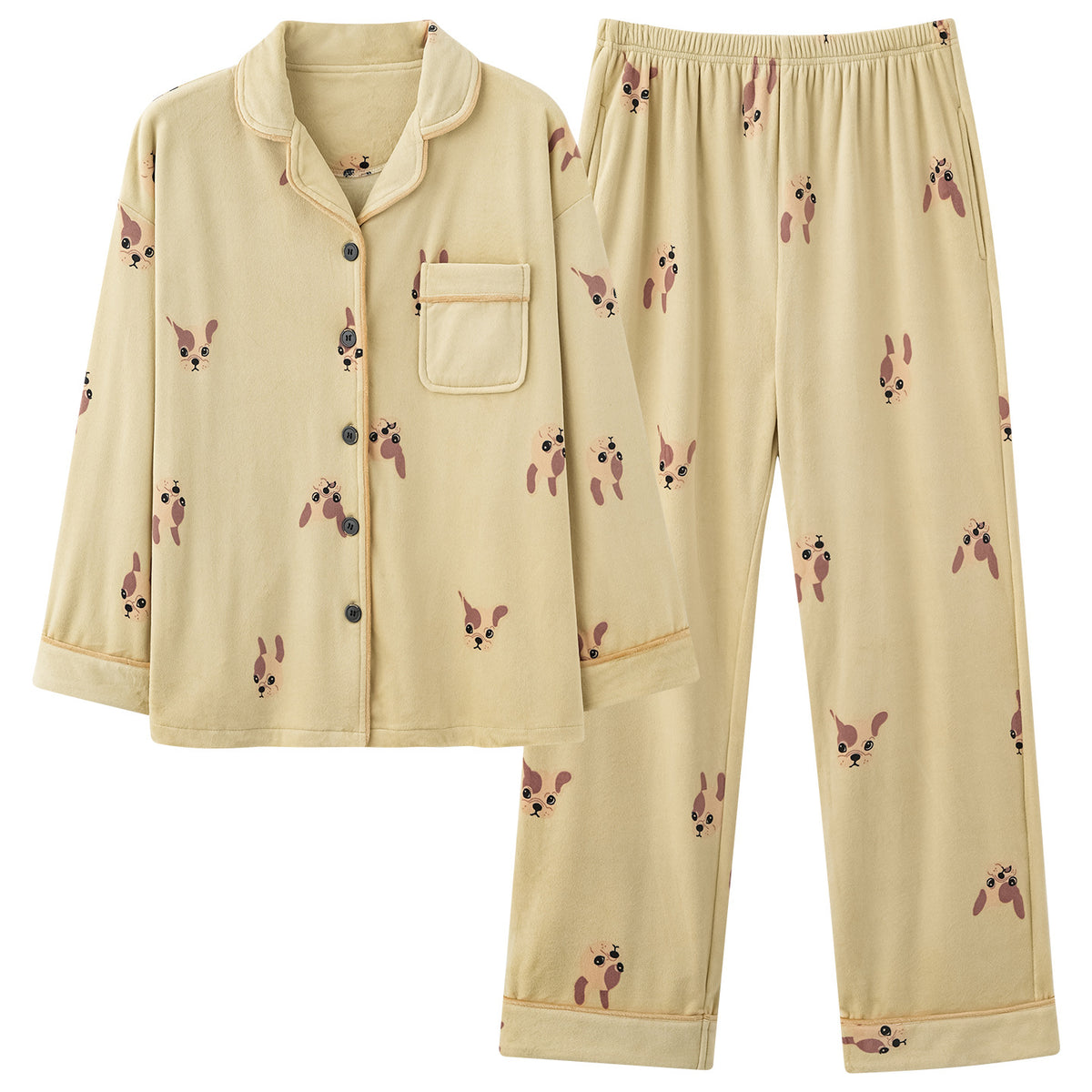 Couples' pajamas home clothes and cardigans that can be worn outside